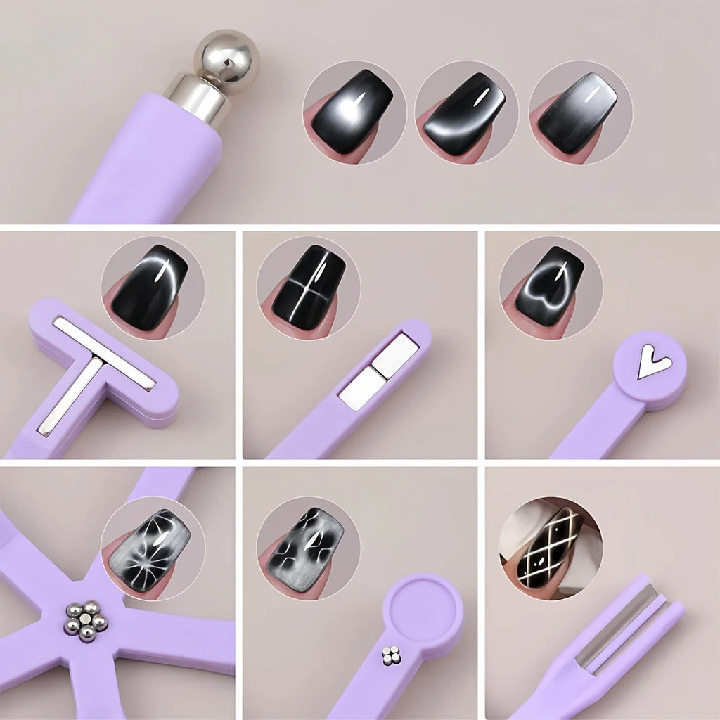 8-in-1 multi-functional cat eye nail art magnet