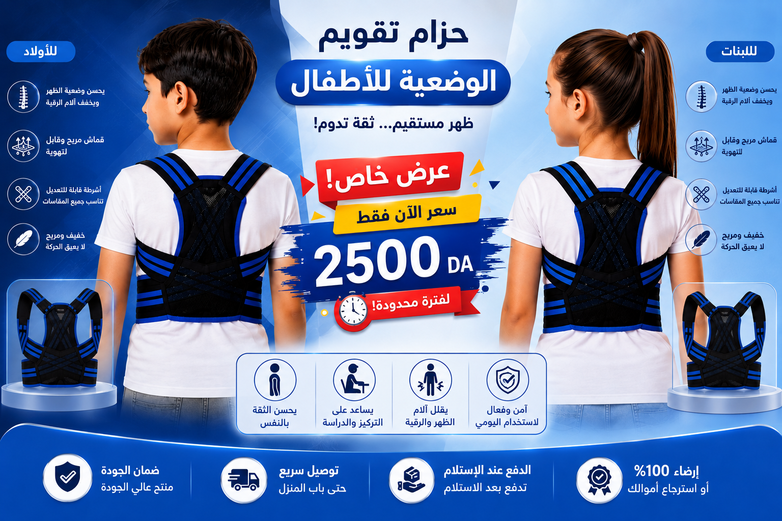 حزام تصحيح وضعية الضهر للأطفال